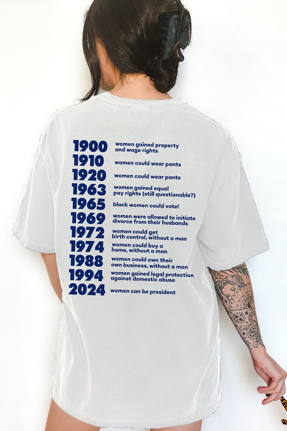 We Are Not Going Back Feminism 2 Sided Tee For Women