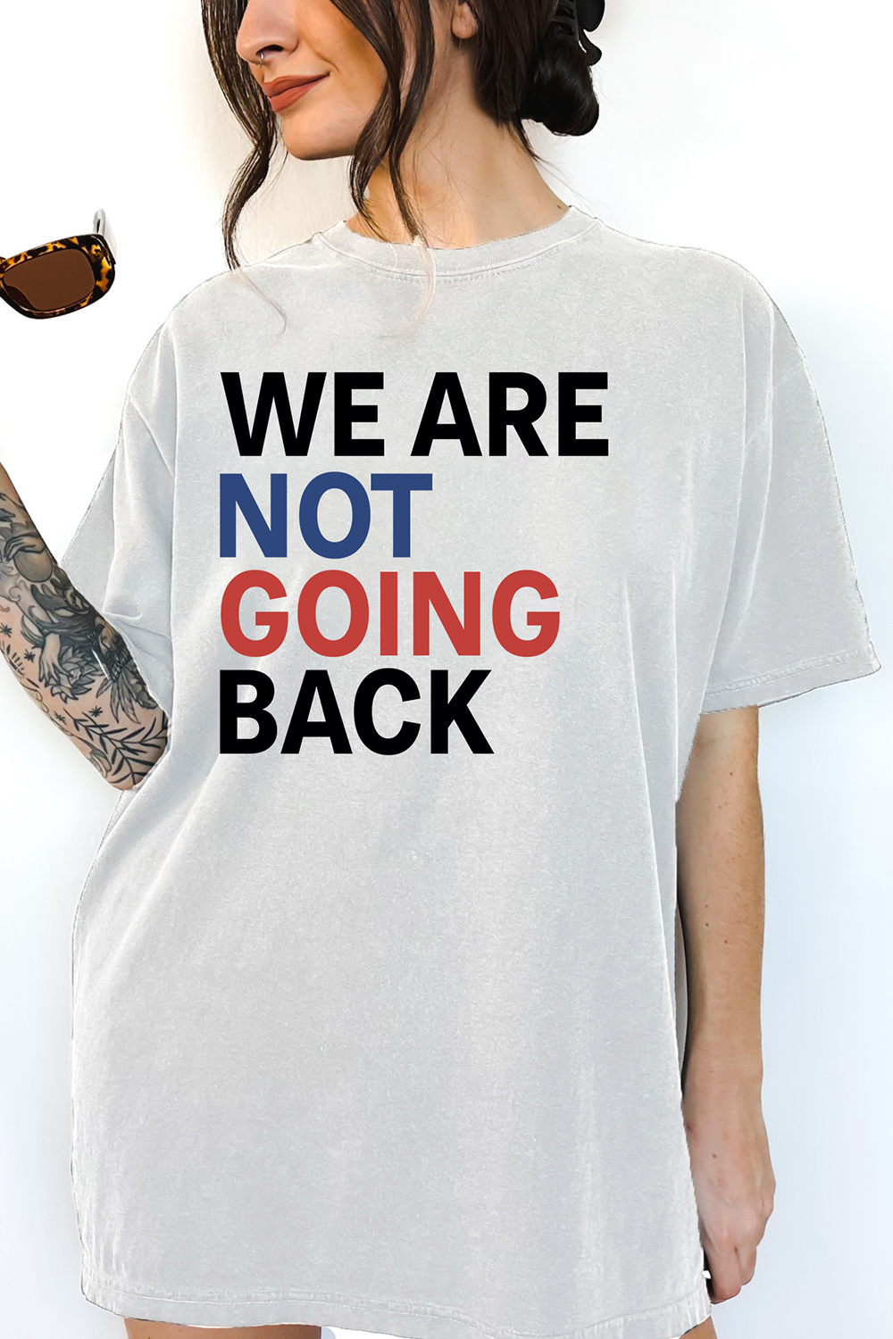 We Are Not Going Back Feminism 2 Sided Tee For Women