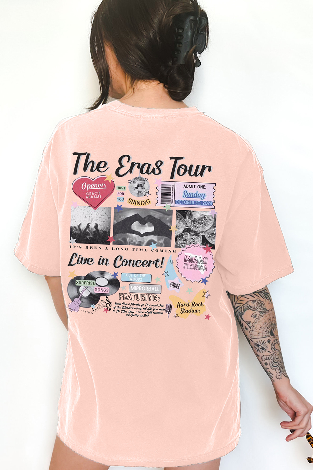 Miami Night 3 Retro Tee For Women