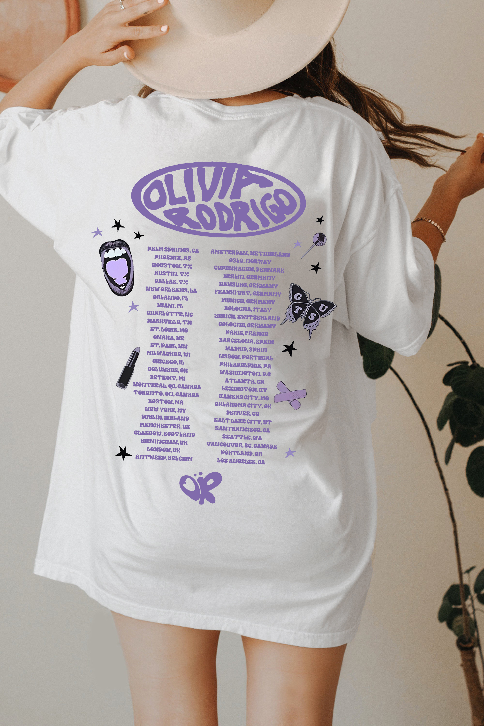 Olivia Rodrigo Guts Tour 2024 Tee For Women