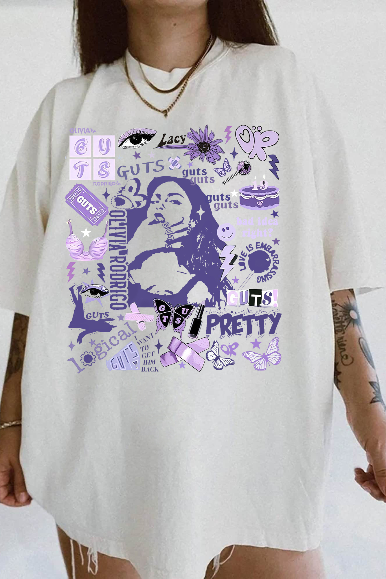 Olivia Rodrigo Guts Tour 2024 Tee For Women