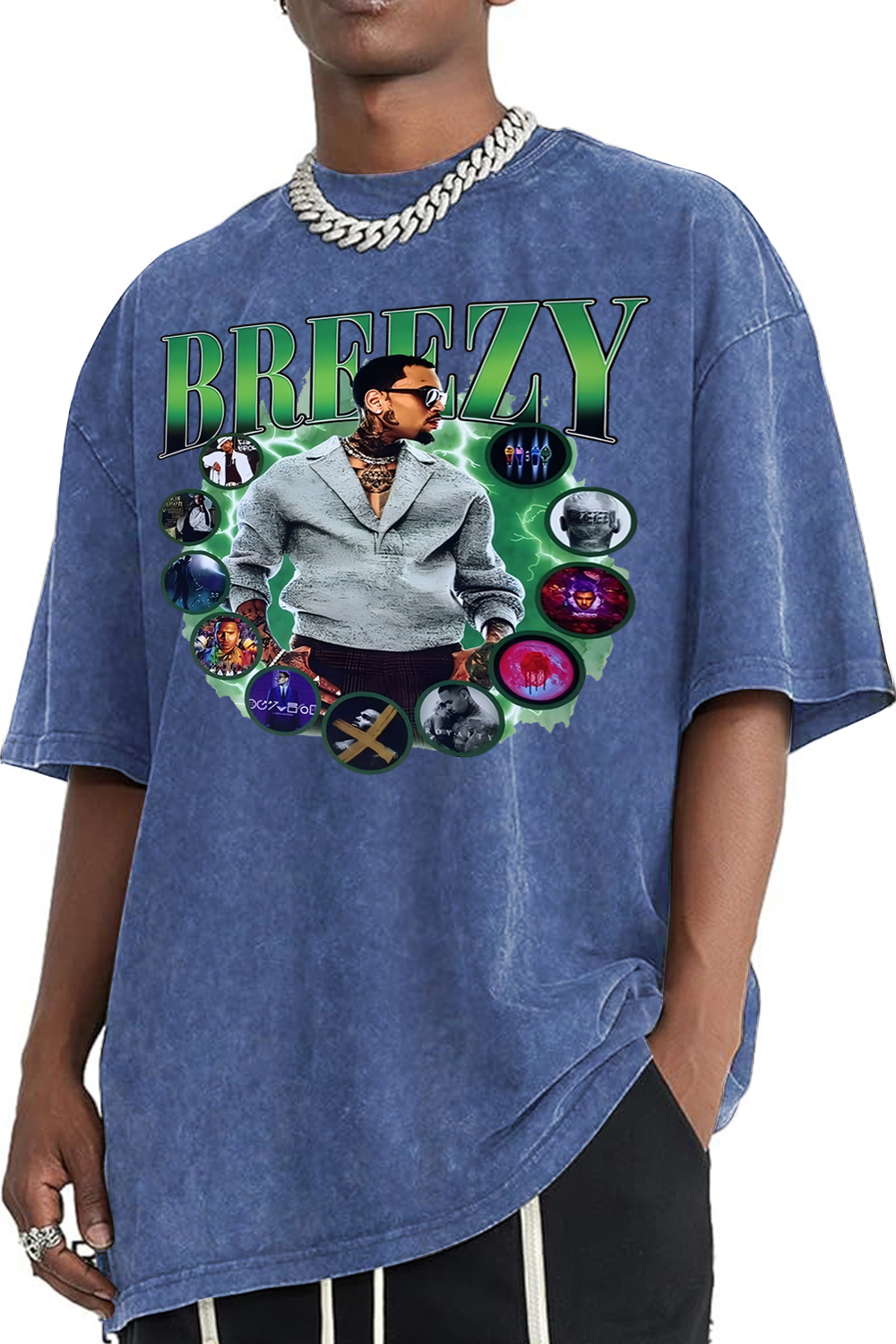 Breeze?washed?cotton?printed?T-shirt