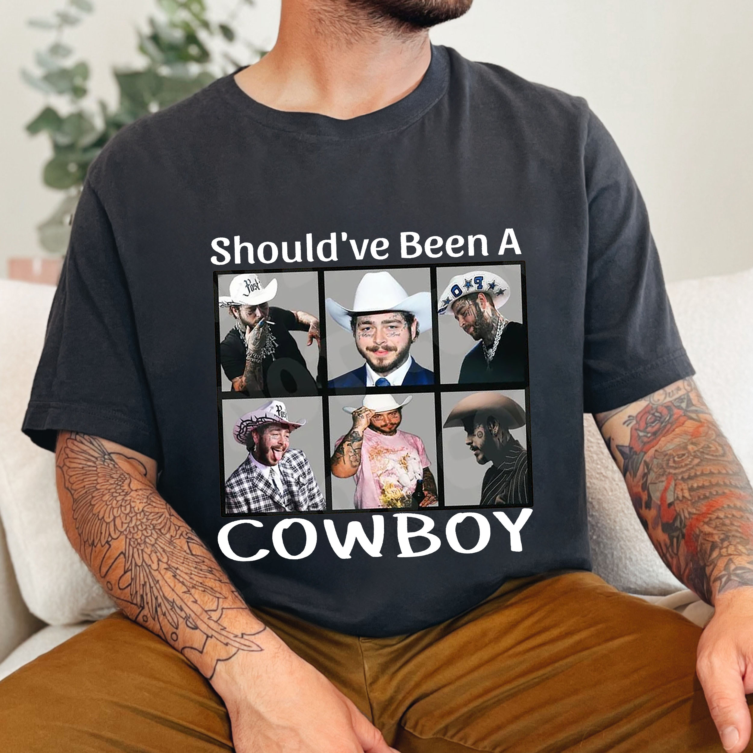 Post Malone ��Should��ve Been A Cowboy�� T-Shirt-MEN
