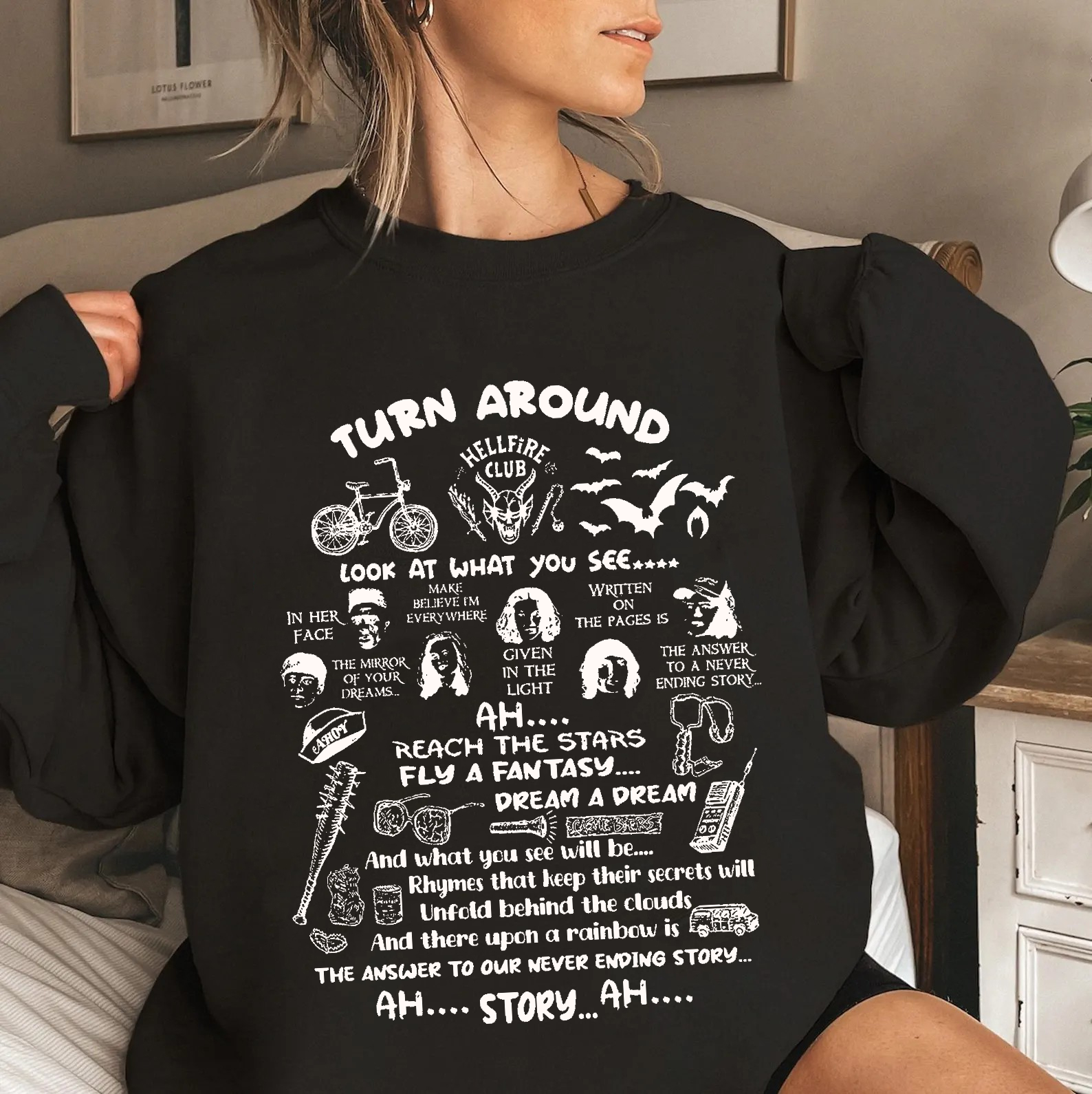 Stranger Things Dustin and Suzy The Neverending Story shirts/Sweatshirts/Hoodies