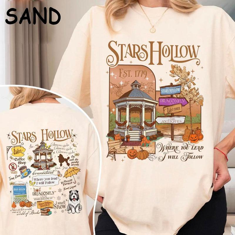 Stars Hallow Gilmore Girls Both Side Tee For Women