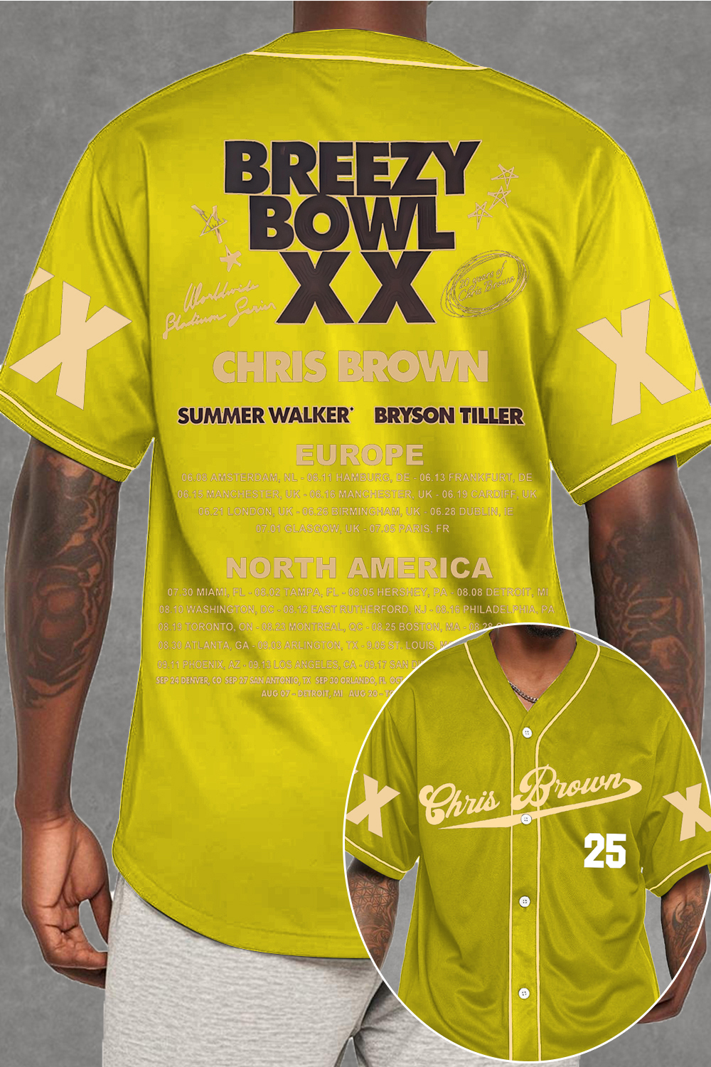 cb Jersey Tour 2025  Baseball Jersey