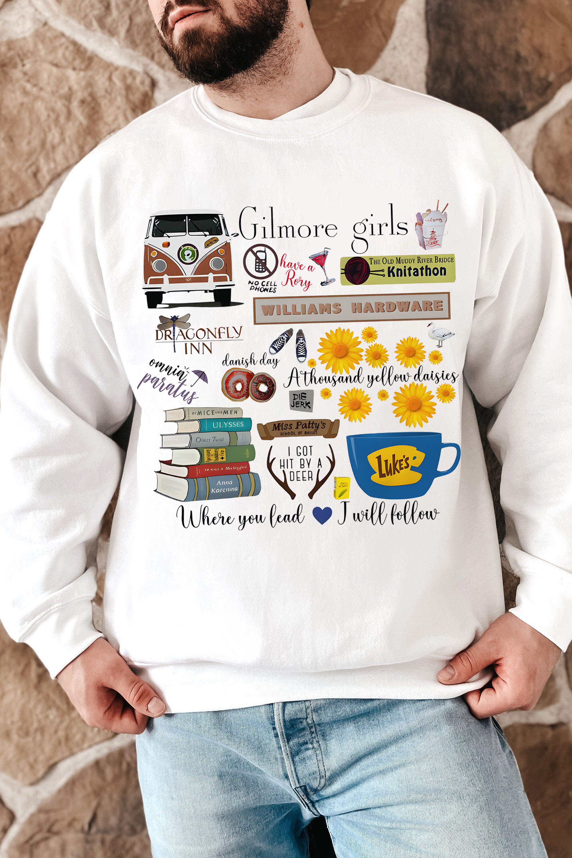 Vintage Stars Hollow Men Sweatshirt, Gilmore Girls