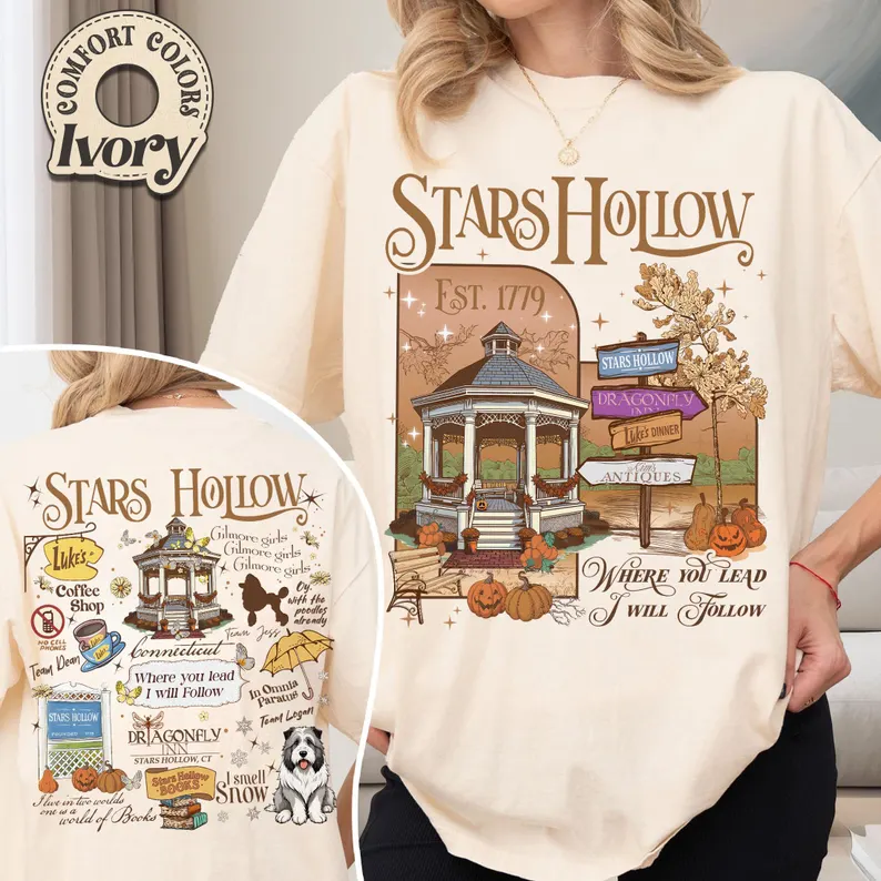 Stars Hallow Gilmore Girls Both Side Tee For Women