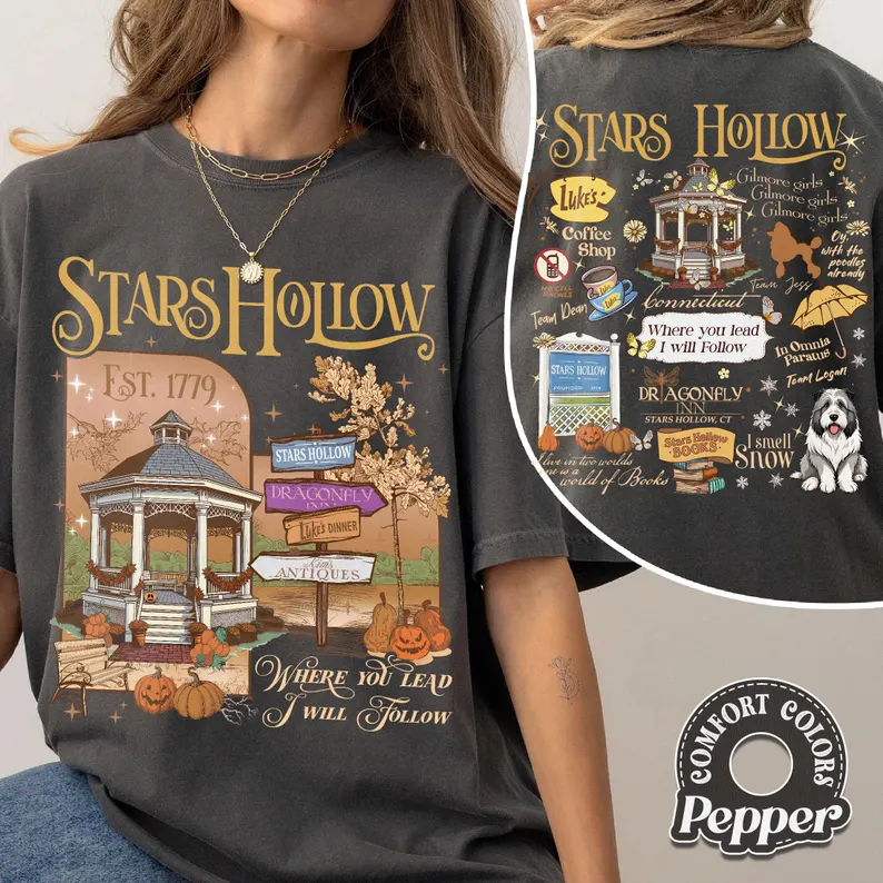 Stars Hallow Gilmore Girls Both Side Tee For Women