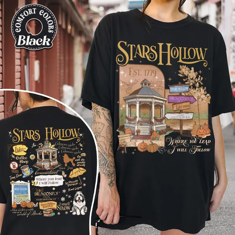 Stars Hallow Gilmore Girls Both Side Tee For Women