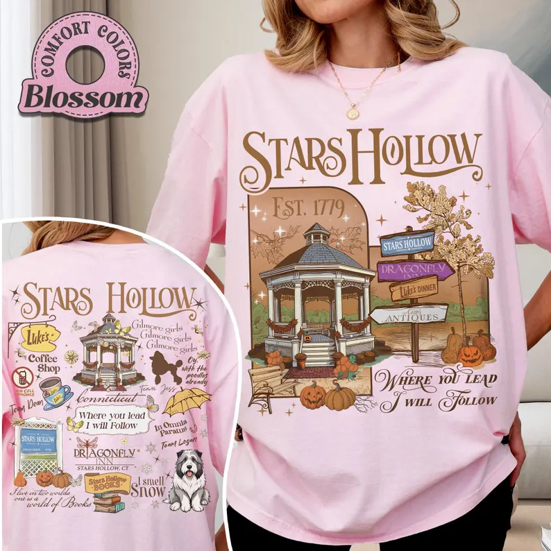 Stars Hallow Gilmore Girls Both Side Tee For Women
