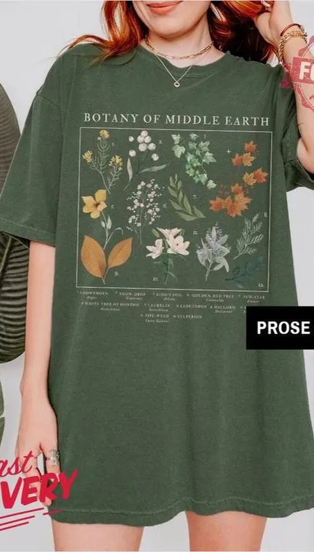 Botany of Middle Earth LOTR T-Shirt For Women