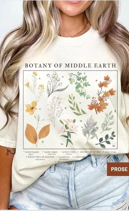 Botany of Middle Earth LOTR T-Shirt For Women