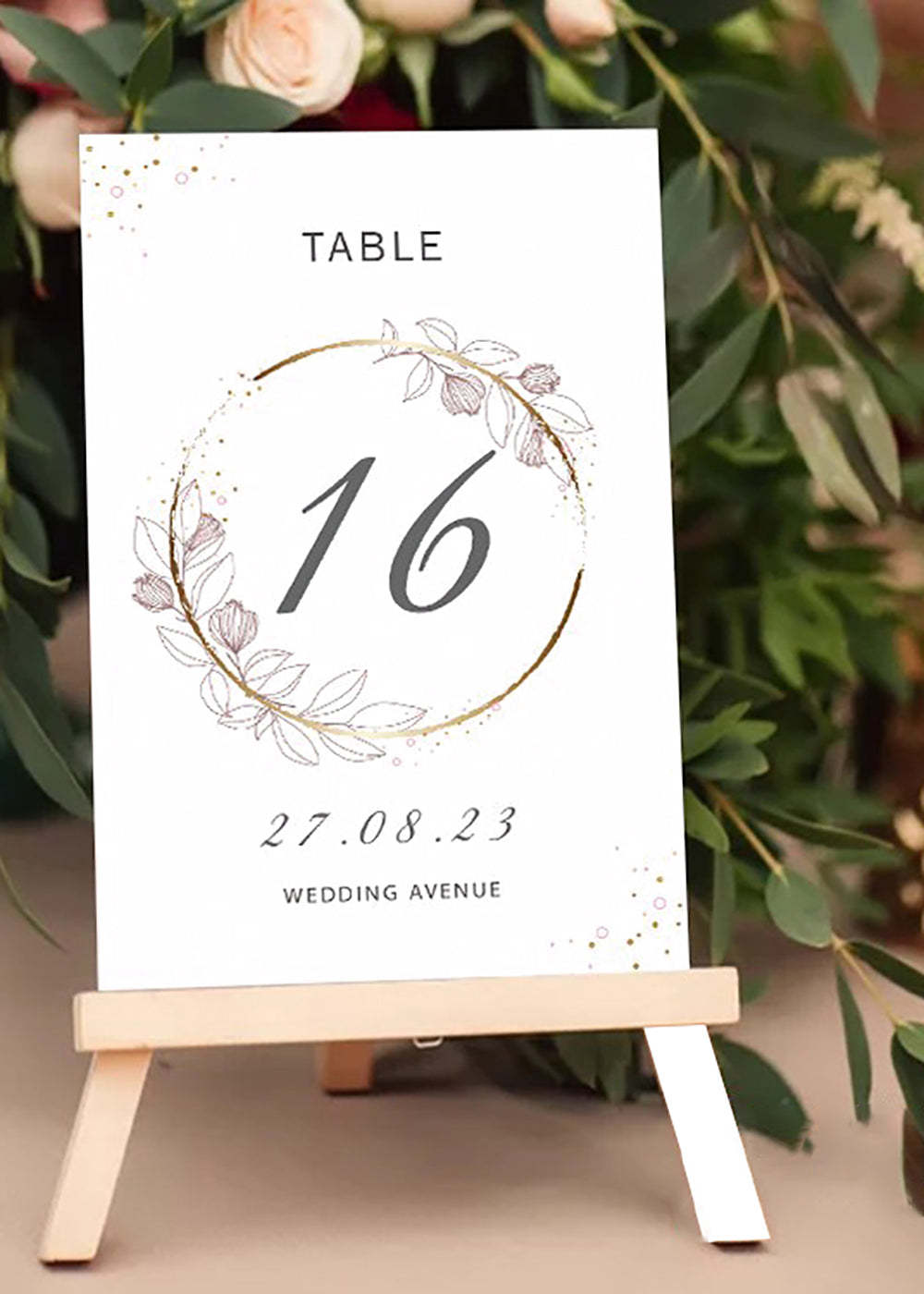 White Wedding Simple Modern Chic Table Number
