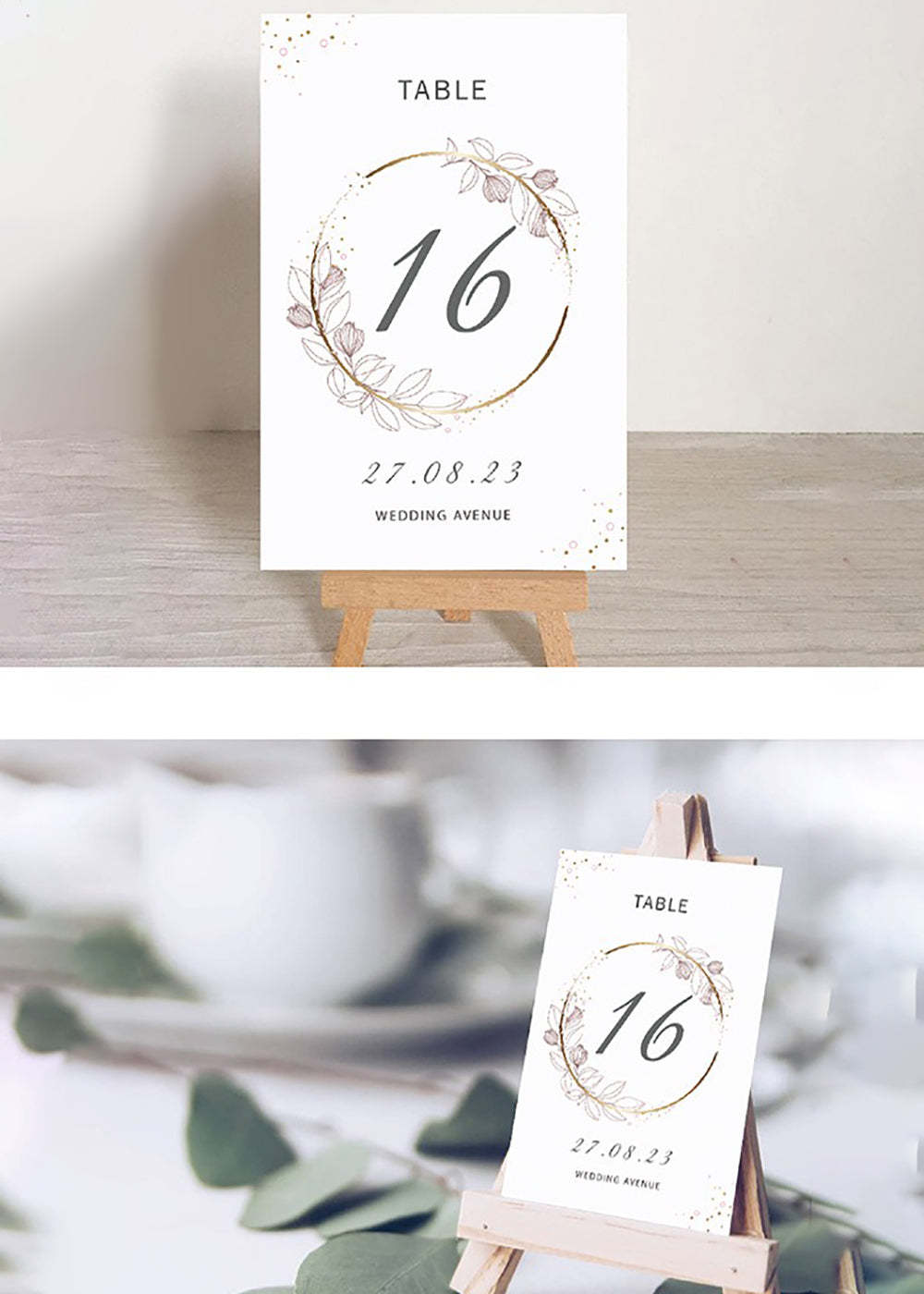 White Wedding Simple Modern Chic Table Number