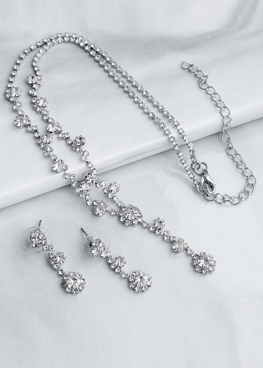 Wedding Jewelry Set for Bride Necklace and Earrings