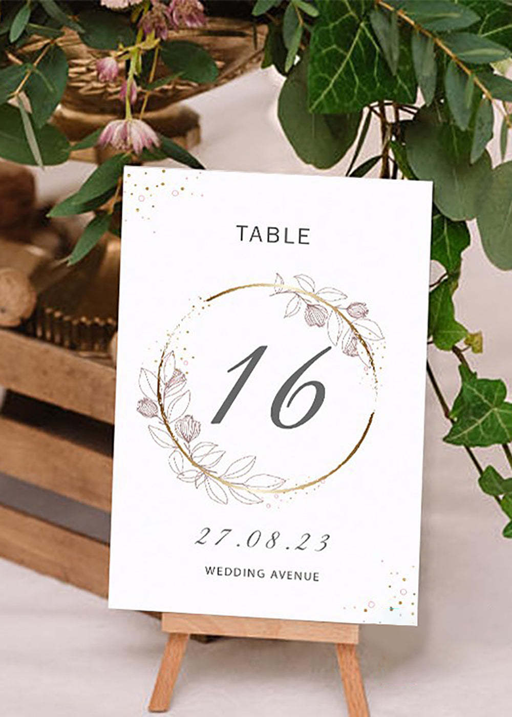 White Wedding Simple Modern Chic Table Number