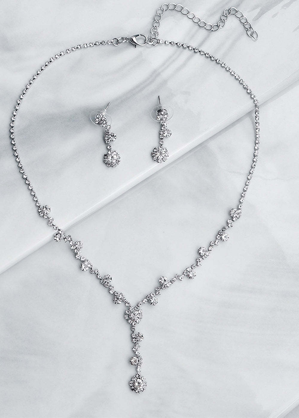 Wedding Jewelry Set for Bride Necklace and Earrings