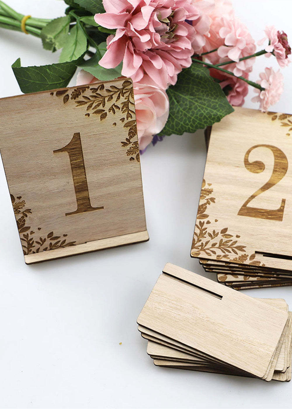 10 Pcs Wedding Wooden Table Numbers