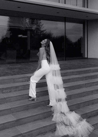 Classic Tulle Cathedral Length Wedding Veils