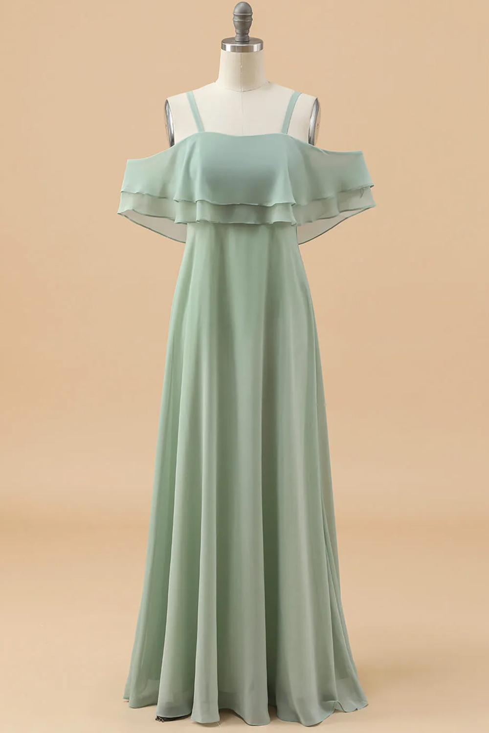 Off the Shoulder A-line Chiffon Junior Bridesmaid Dress