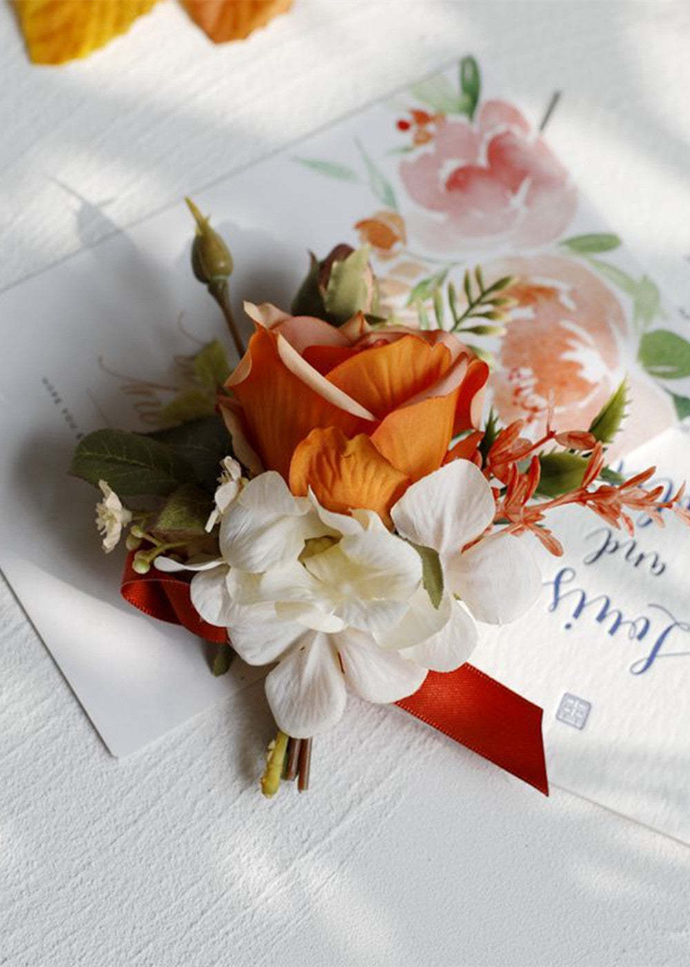 Rose Boutonniere and Wrist Corsage