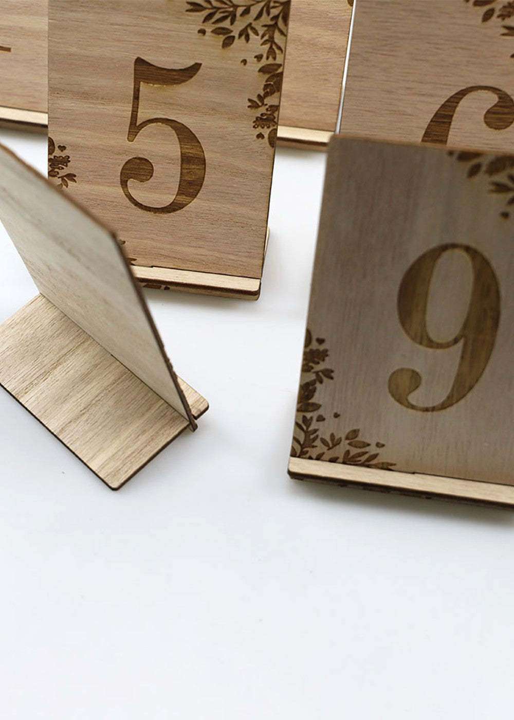 10 Pcs Wedding Wooden Table Numbers