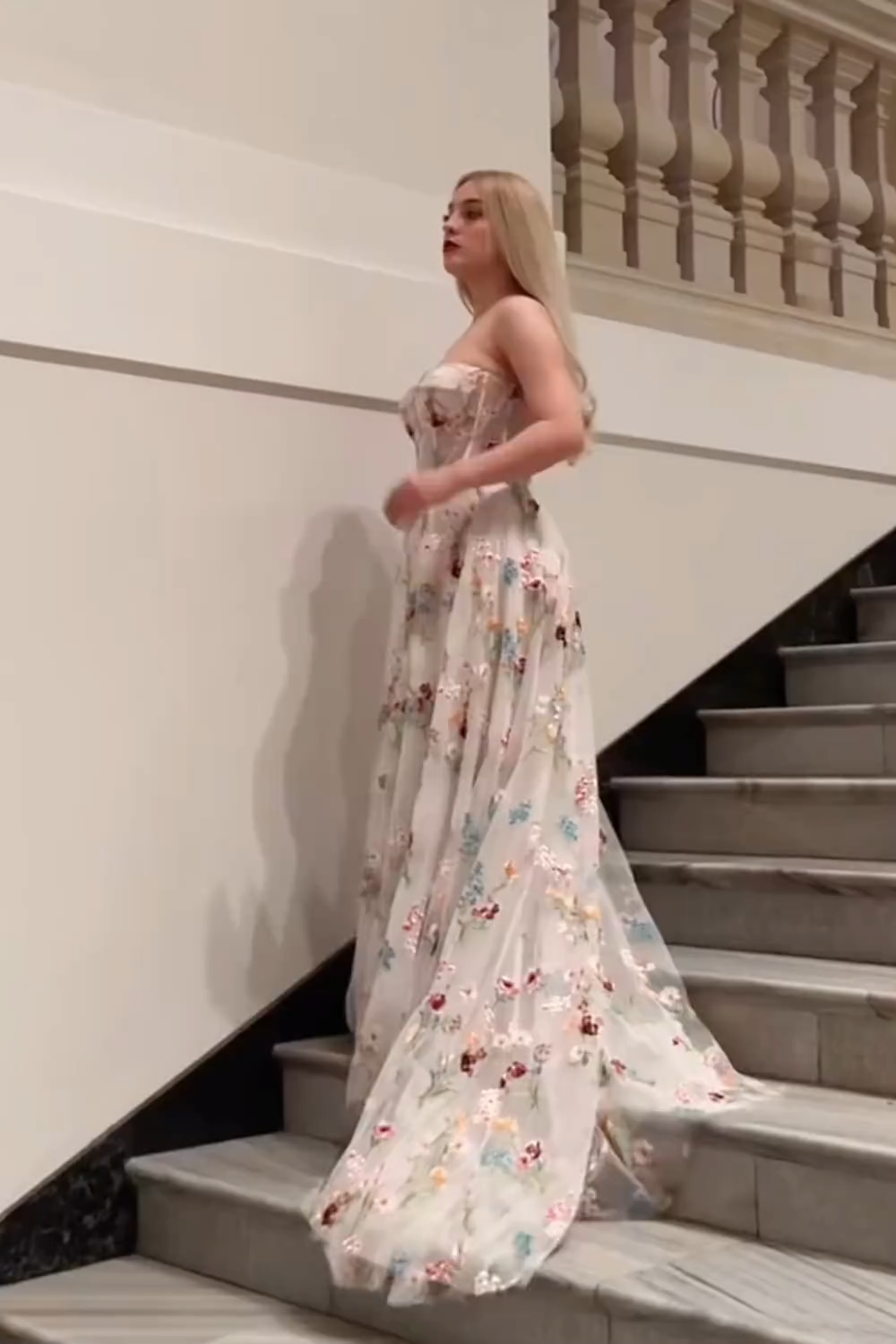 A-Line Sweetheart Long Corset Prom Dress With Flower