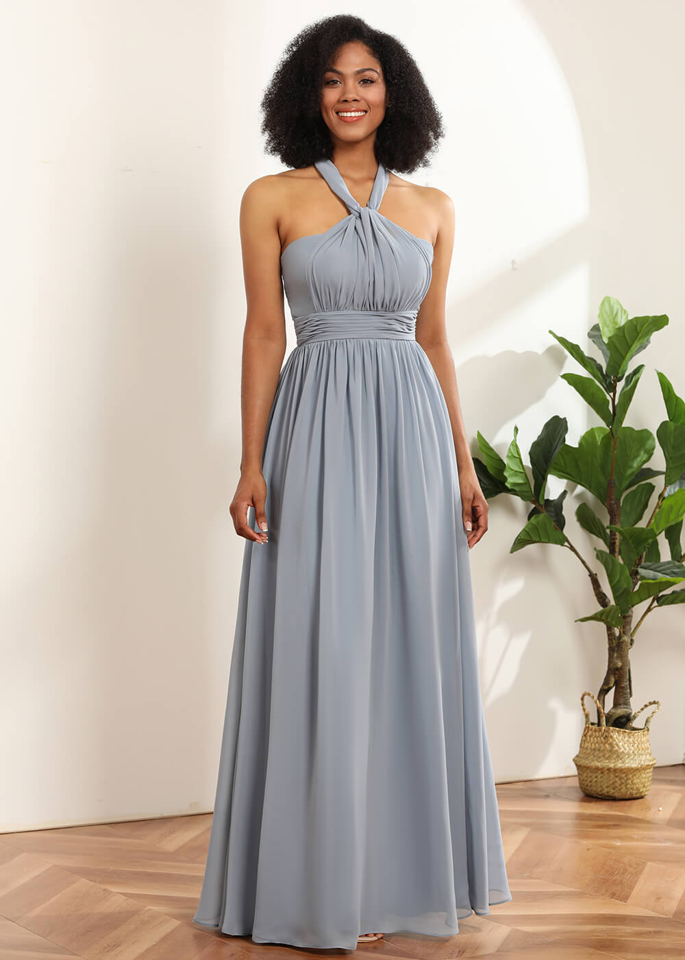 Multiway Wrap Chiffon Maxi Bridesmaid Dress