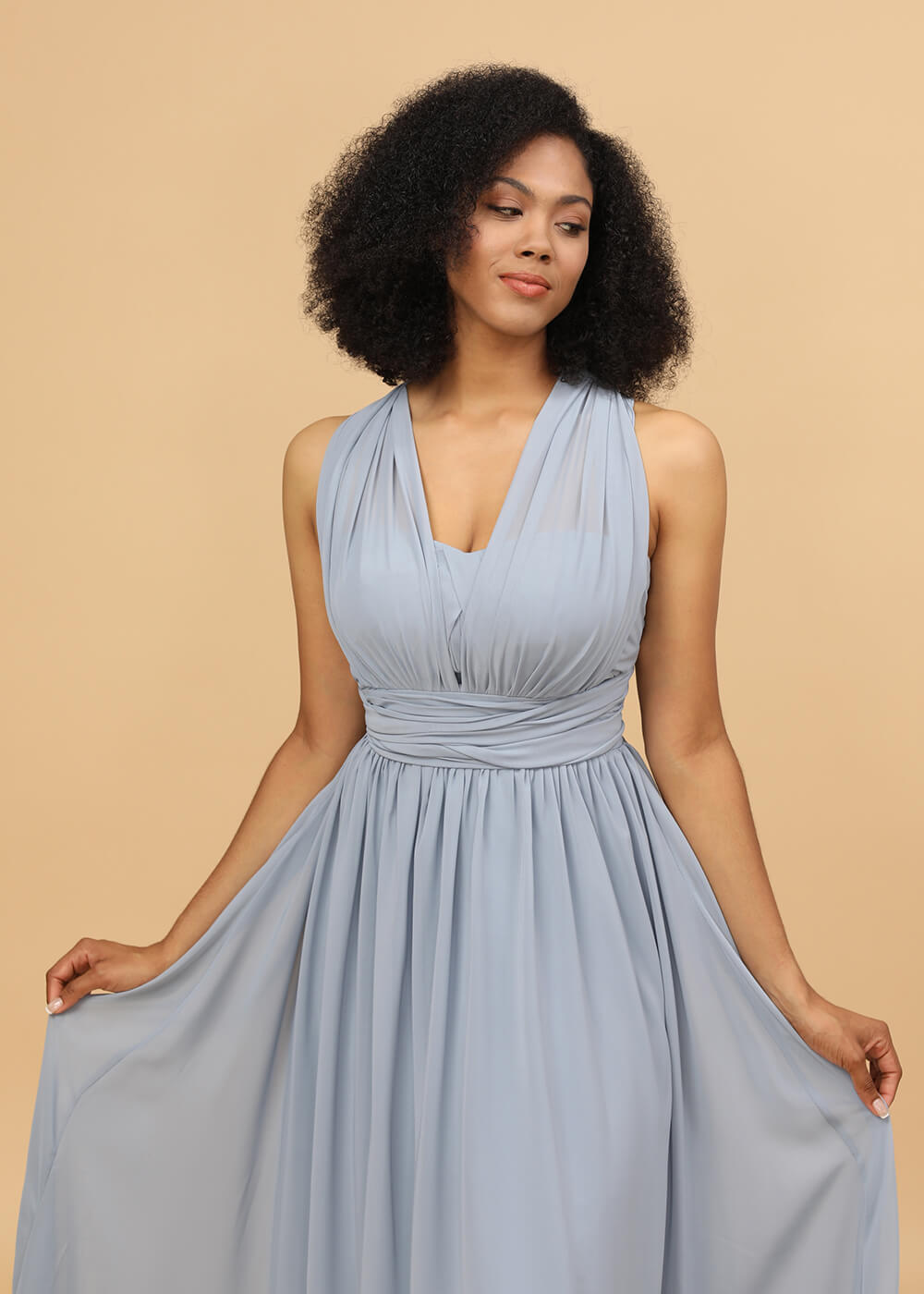 Multiway Wrap Chiffon Maxi Bridesmaid Dress
