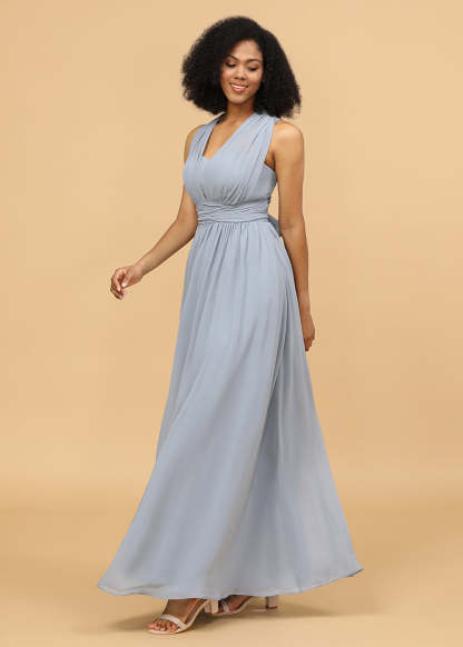 Multiway Wrap Chiffon Maxi Bridesmaid Dress
