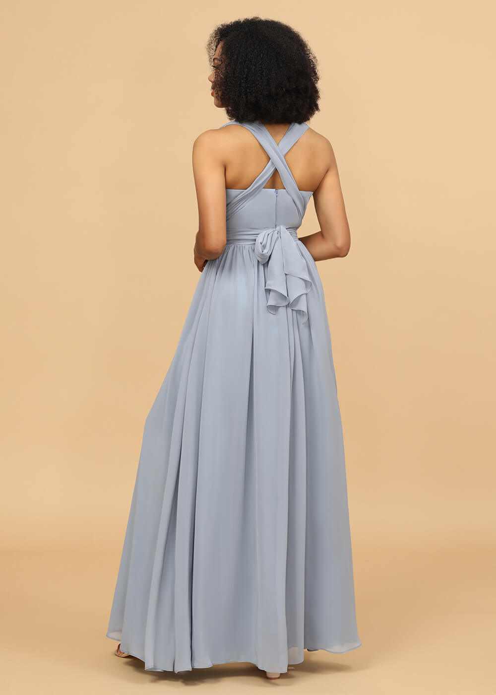 Multiway Wrap Chiffon Maxi Bridesmaid Dress
