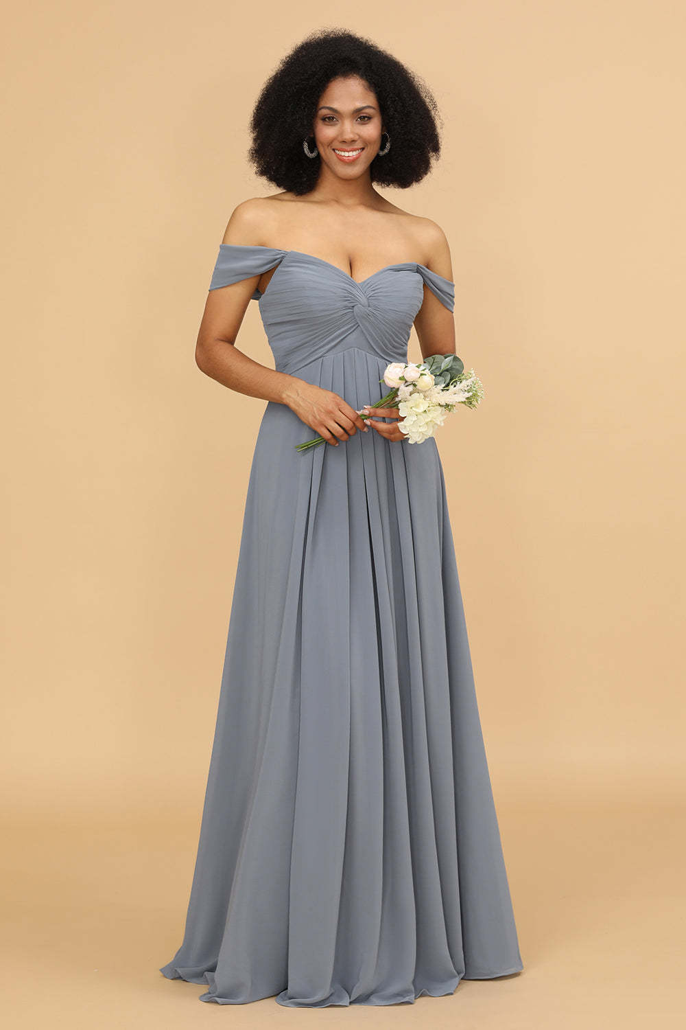 A-line Chiffon Mix Sweetheart Neck Bridesmaid Dress