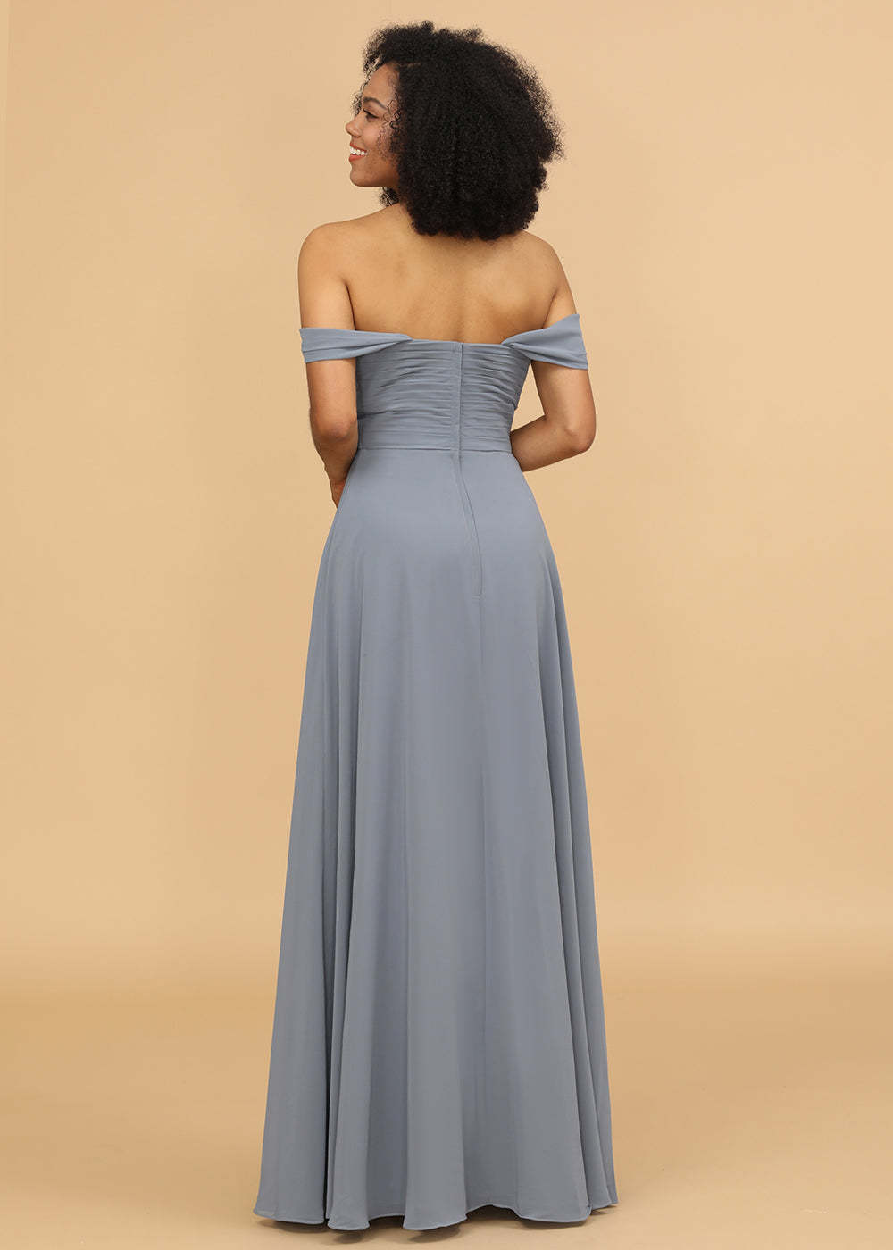 Sweetheart Neck Chiffon Mix Bridesmaid Dress