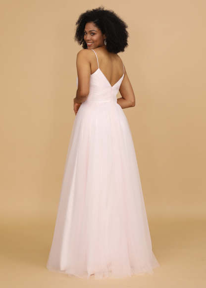 A-line Tulle Spaghetti Strap Bridesmaid Dress