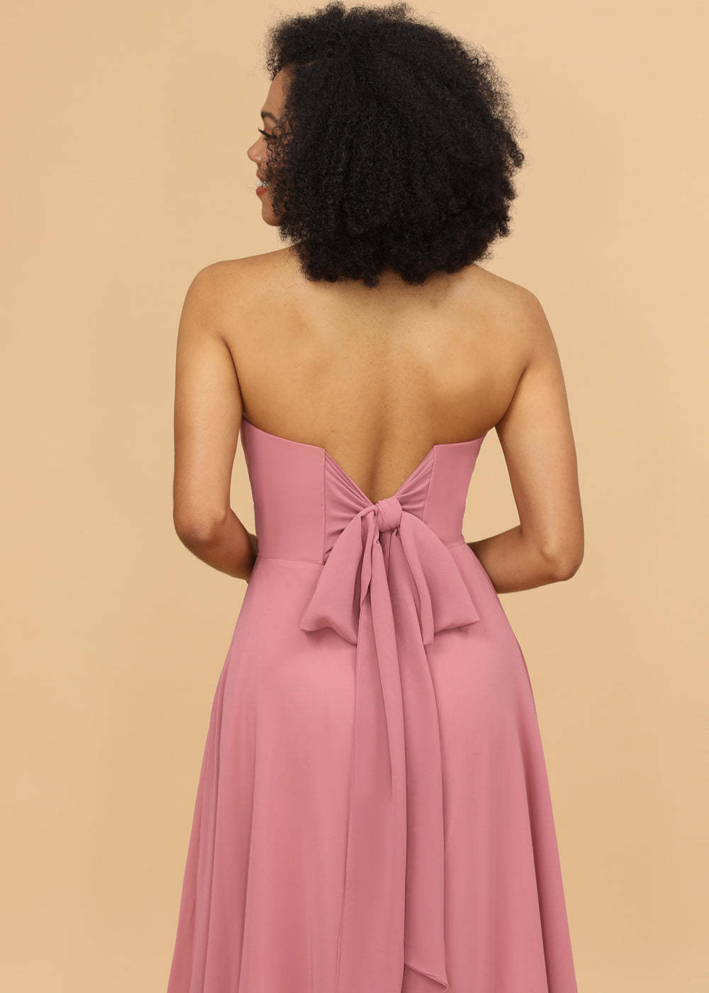Strapless A-line Chiffon Bridesmaid Dress