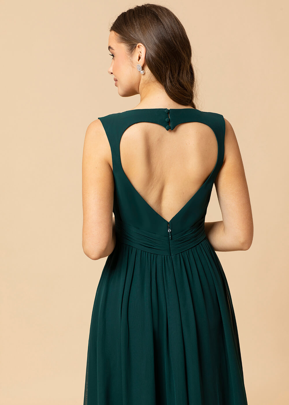 Sweetheart Neck and Back Chiffon Floor Length Bridesmaid Dress