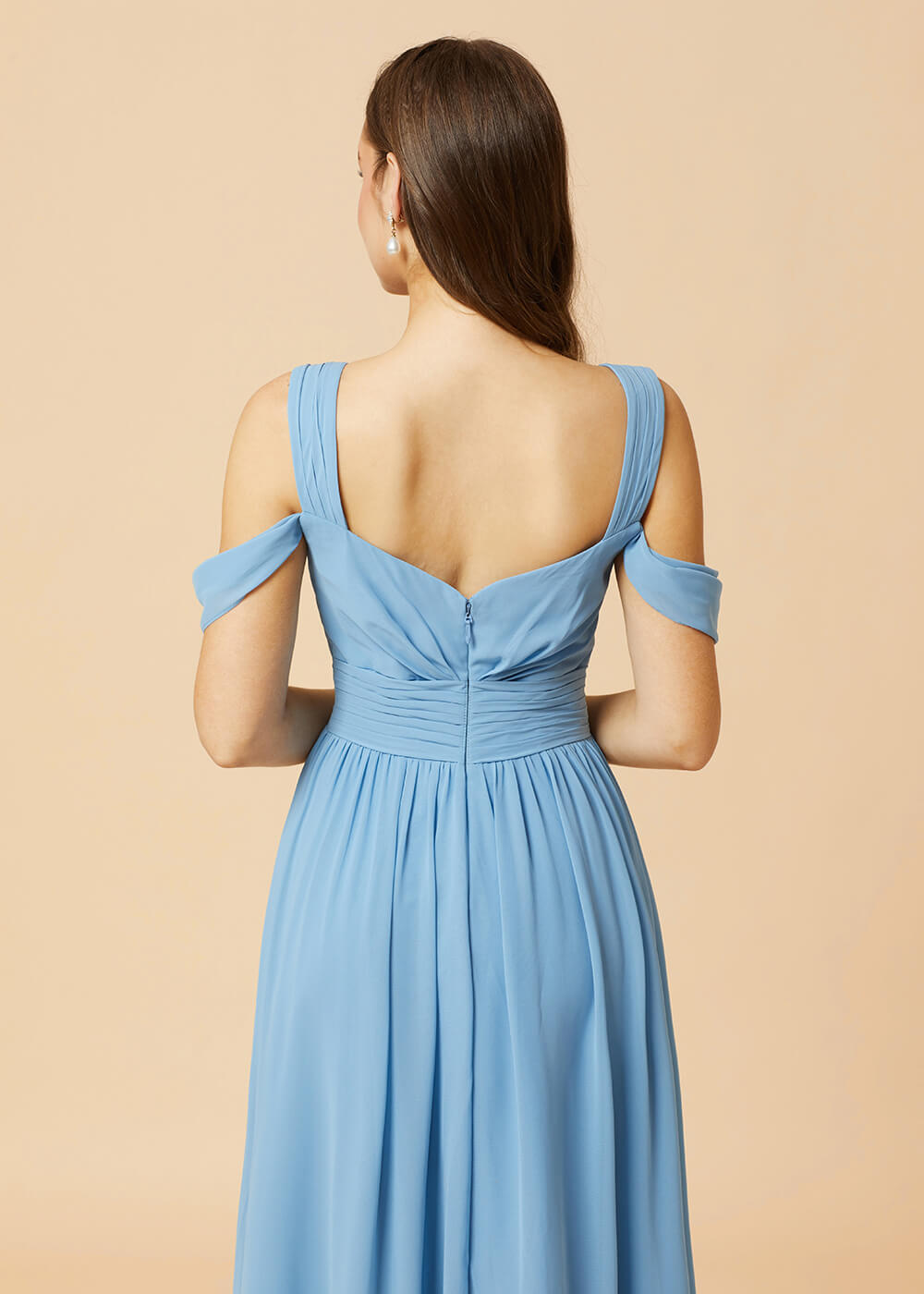 Sweetheart Neck A-line Pleated Chiffon Bridesmaid Dress