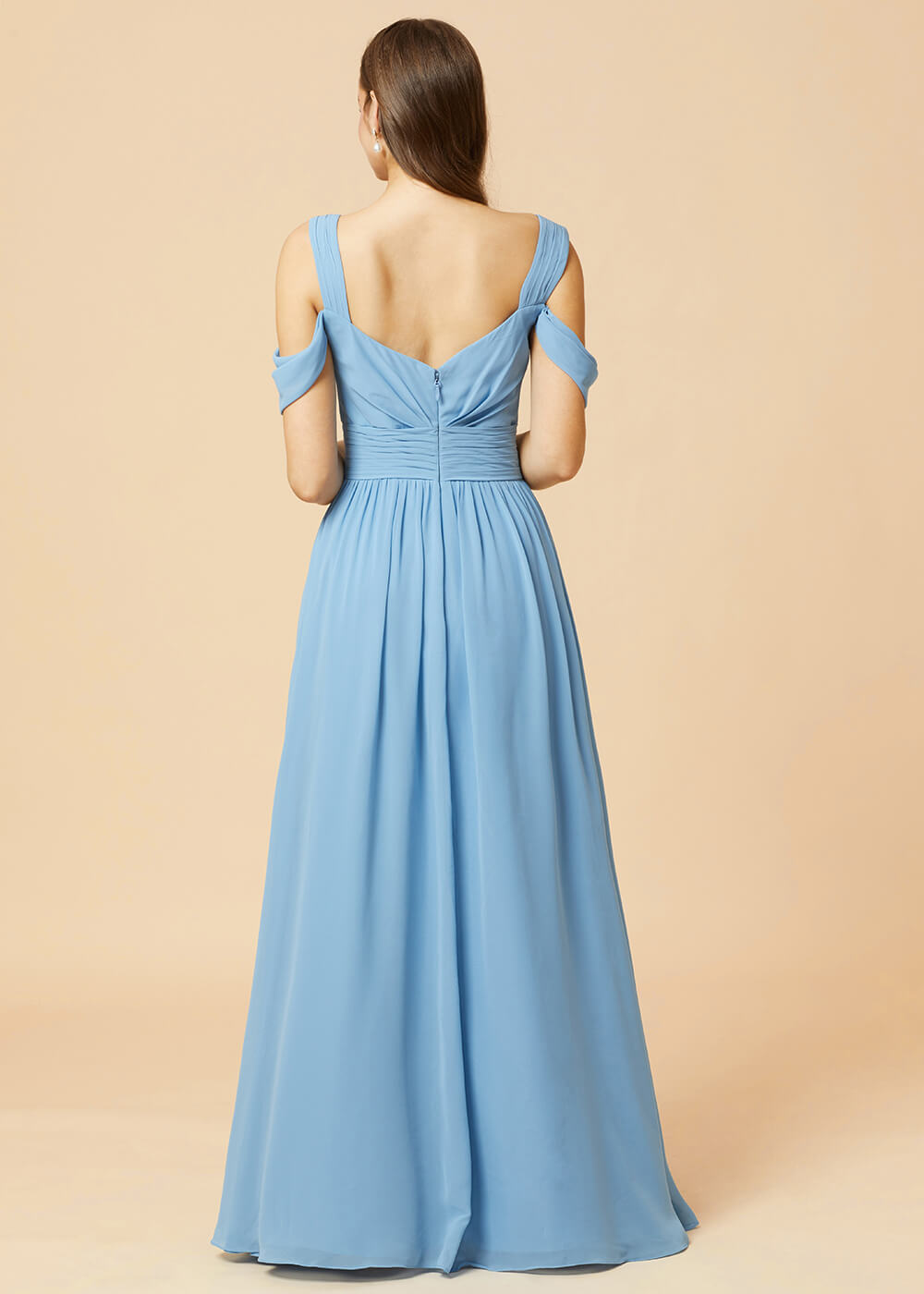 Sweetheart Neck A-line Pleated Chiffon Bridesmaid Dress