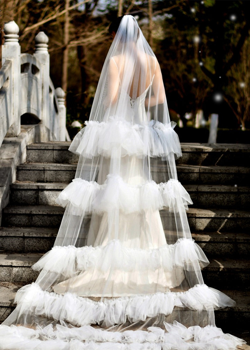 Classic Tulle Cathedral Length Wedding Veils