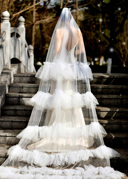 Classic Tulle Cathedral Length Wedding Veils