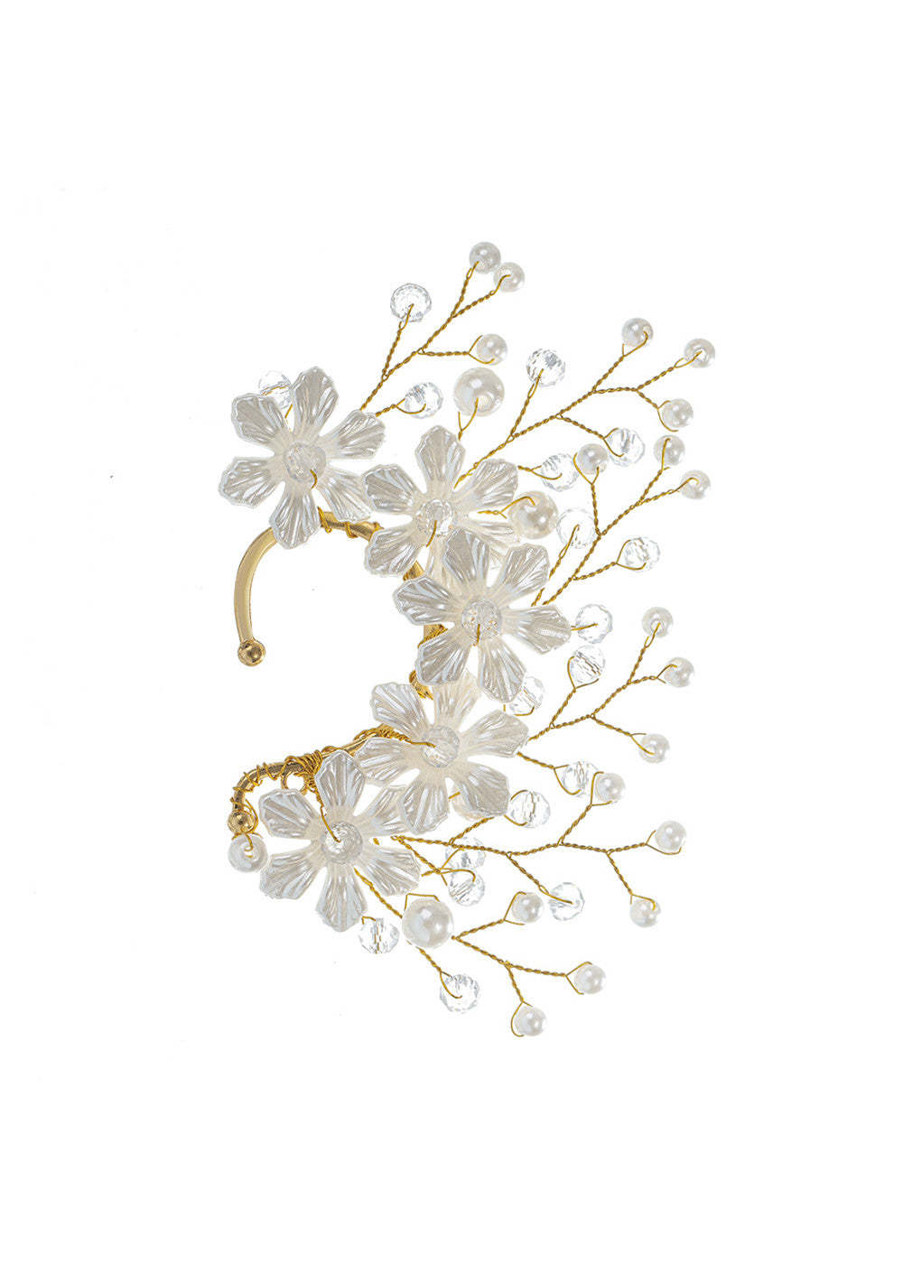 Flower and Pearl Fairy Ear Cuffs  (left ear only)