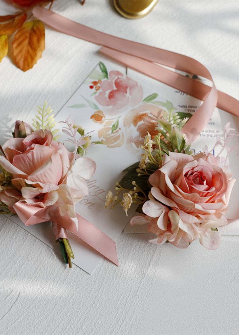 Rose Boutonniere and Wrist Corsage