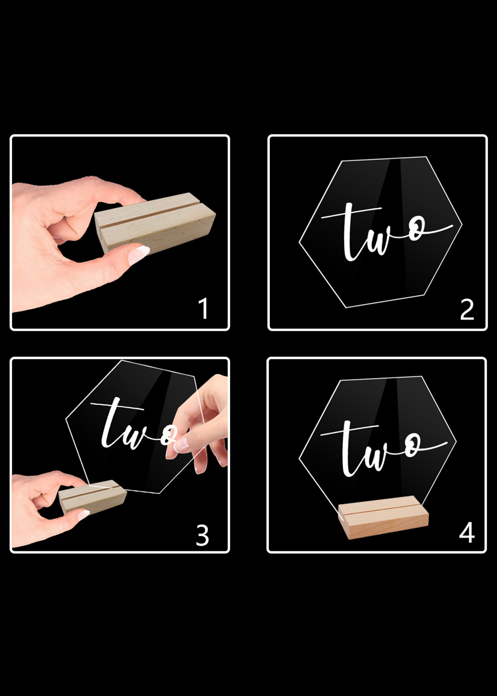 20 PCS Acrylic Table Number Board