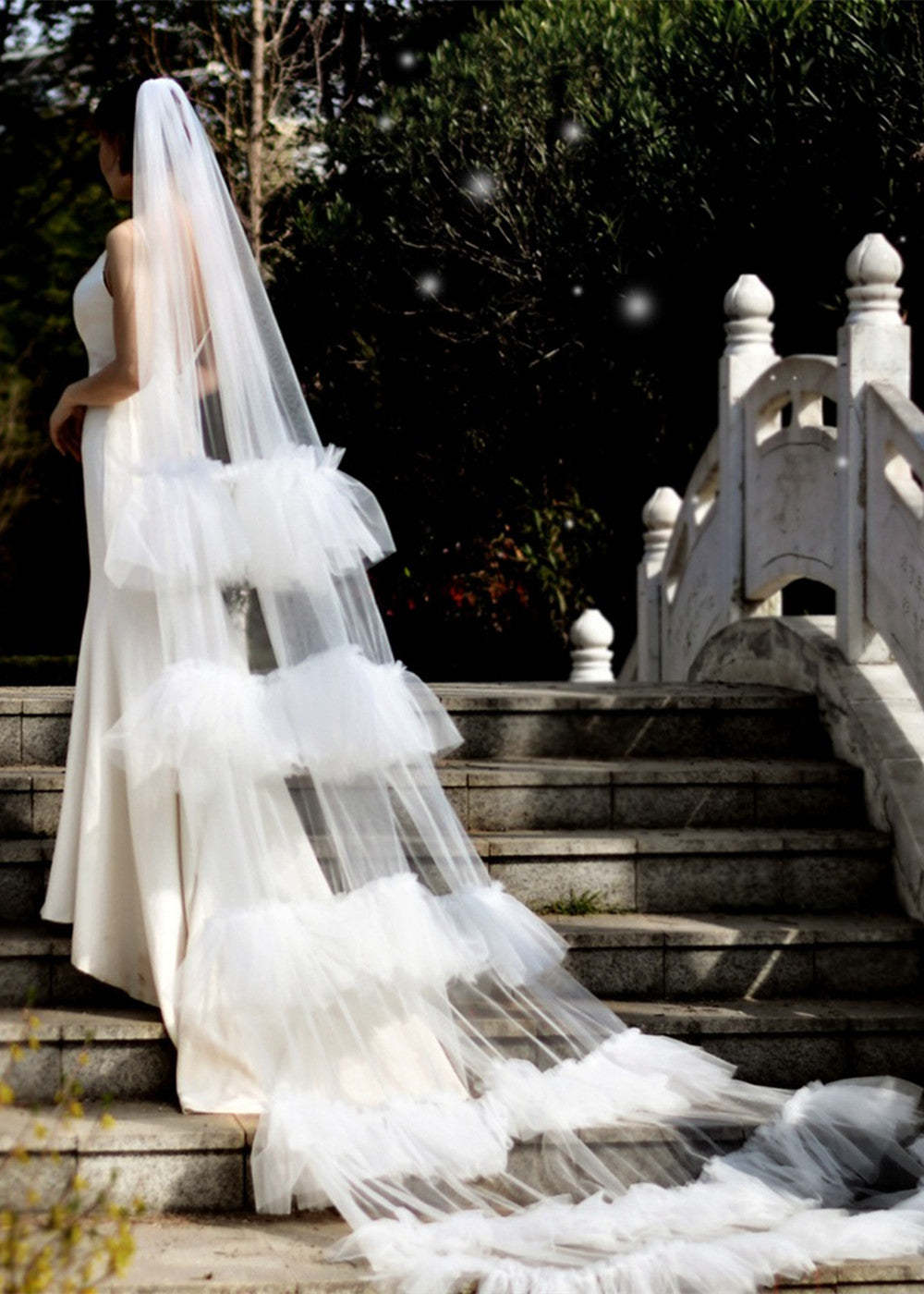 Classic Tulle Cathedral Length Wedding Veils