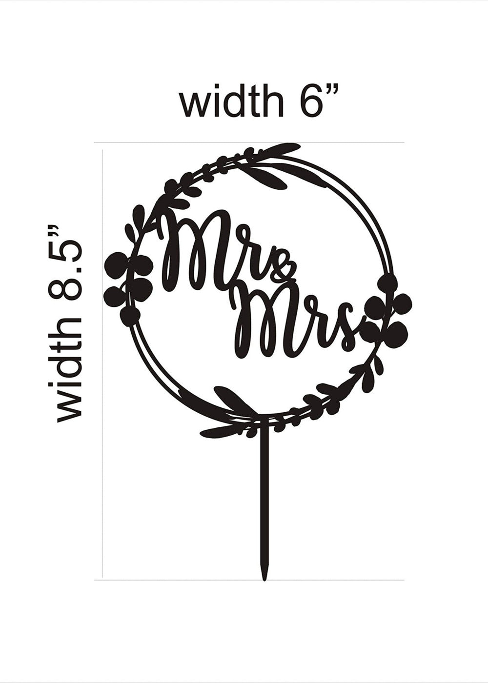 10 PCS Wooden Wedding Cake Toppers