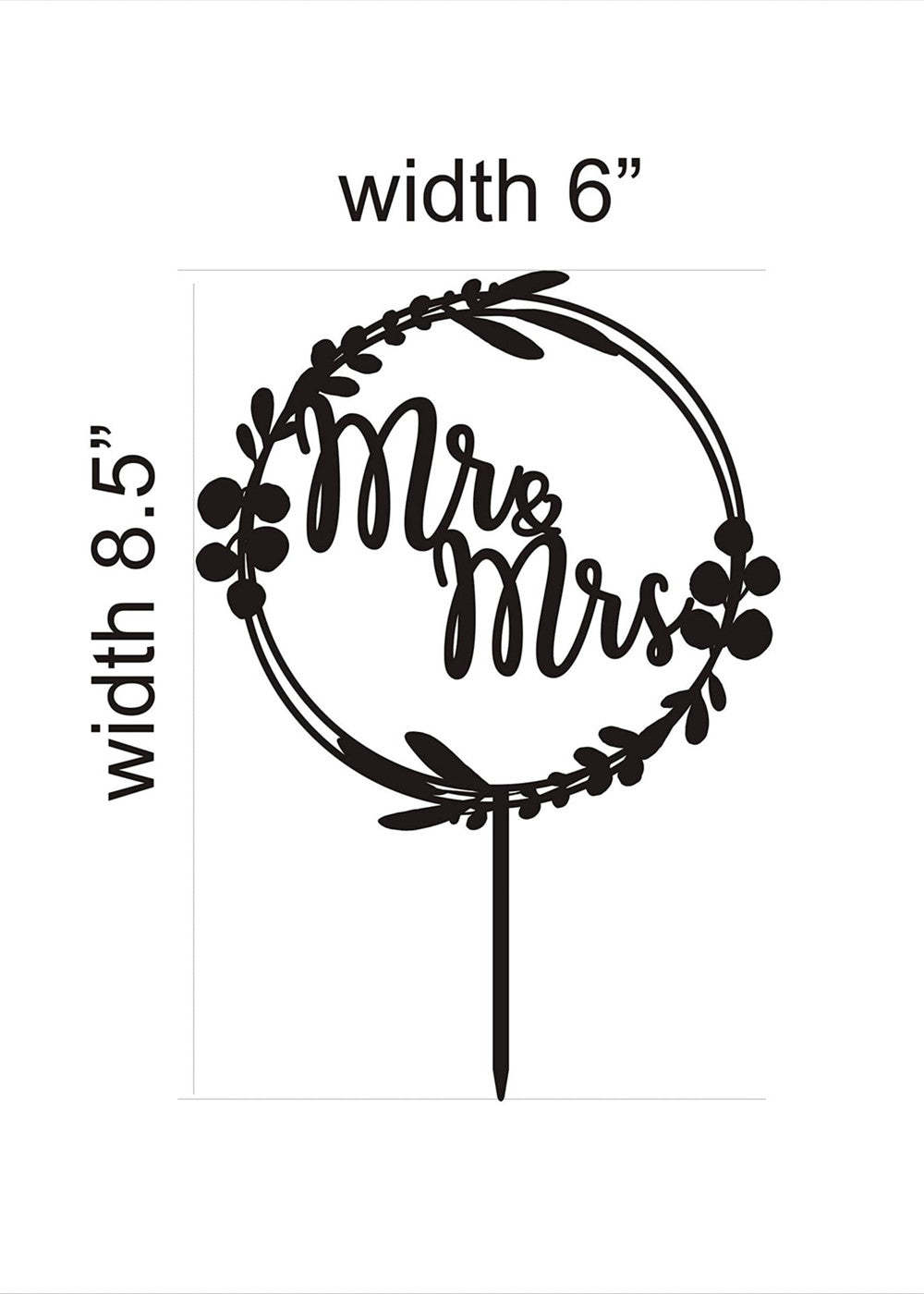 10 PCS Wooden Wedding Cake Toppers