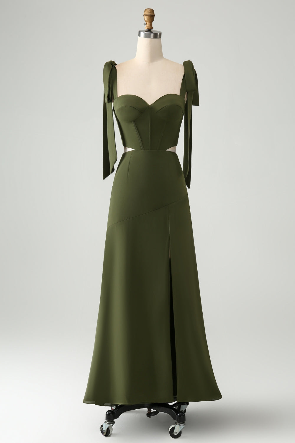 Olive green wedding guest dress hotsell