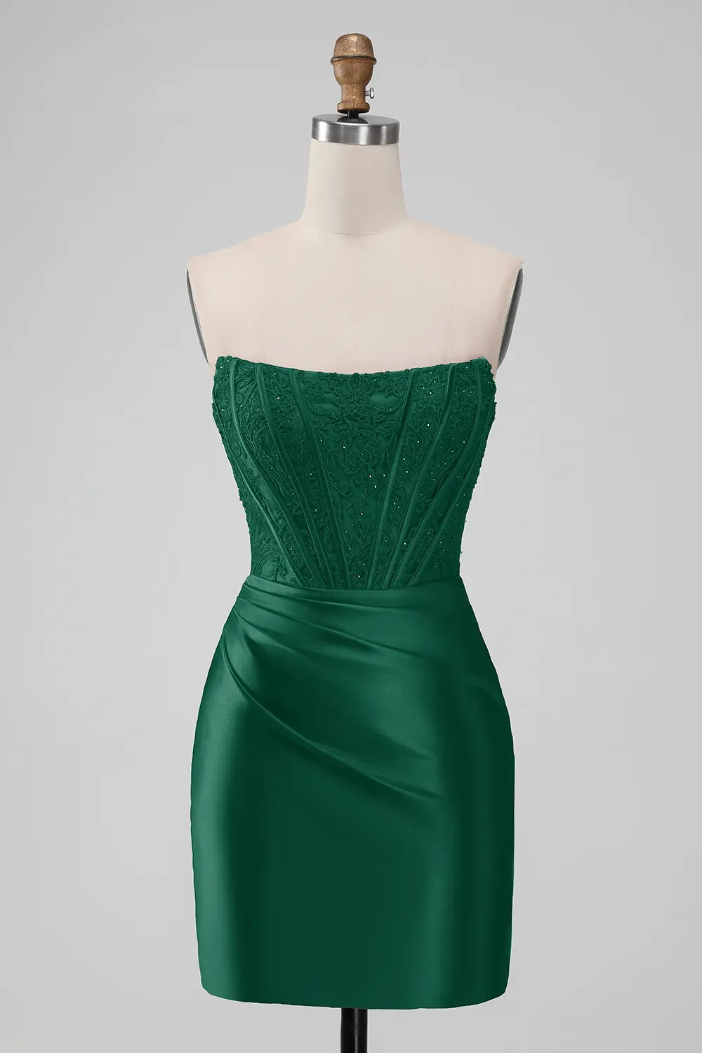Sexy Red Strapless Bodycon Satin Short Homecoming Dress