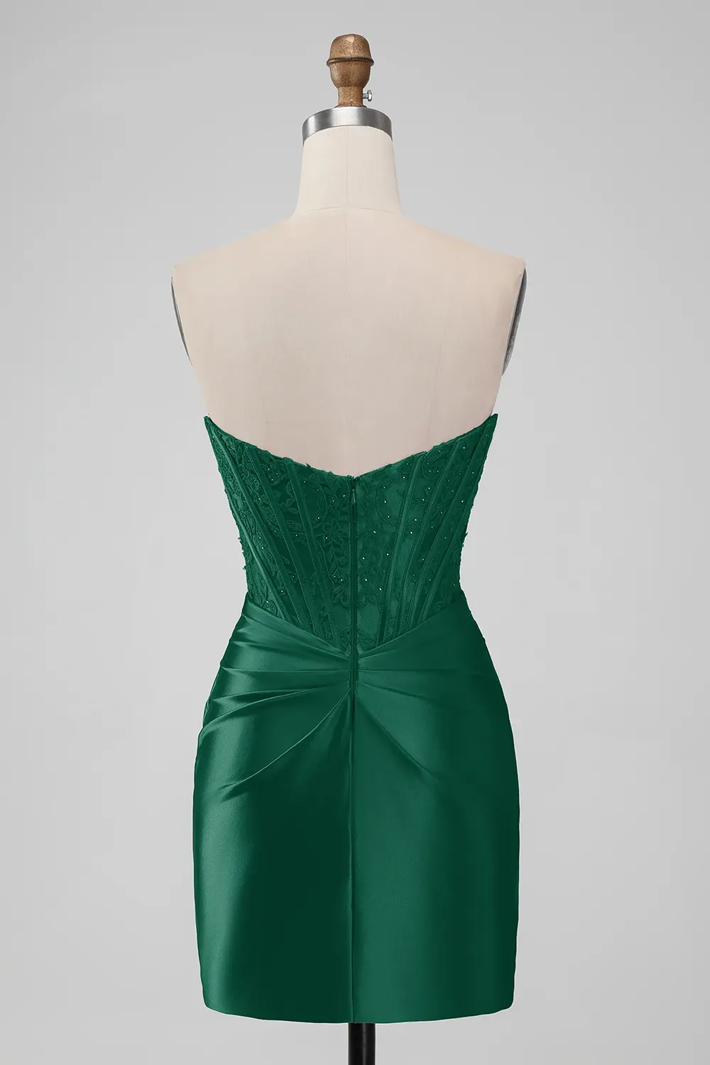 Sexy Red Strapless Bodycon Satin Short Homecoming Dress